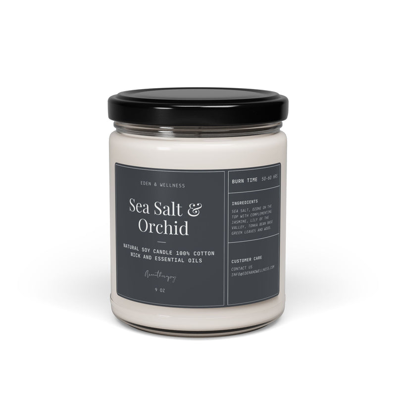 Sea Salt + Orchid Soy Candle -  9oz